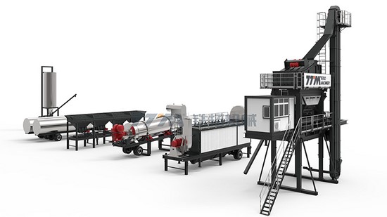 Usina misturadora de asfalto móvel, série YLB