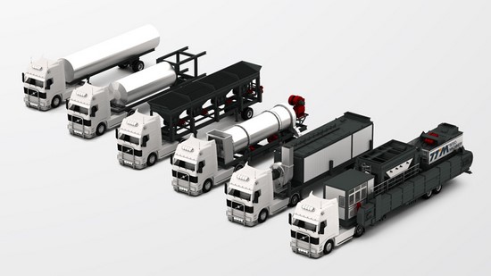 Usina misturadora de asfalto móvel, série YLB