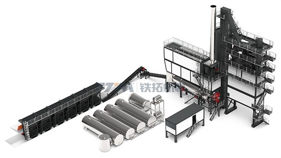 Usina de reciclagem de asfalto ecológica, série TSEC