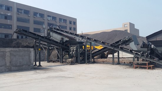 Usina de britagem e peneiramento RAP